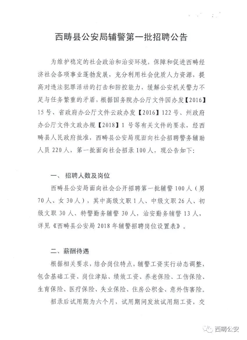 越西县公安局最新招聘启事全览