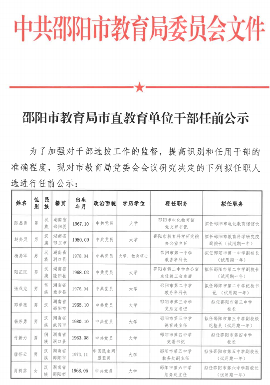 浏阳市教育局最新人事任命，重塑教育新篇章